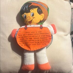 Pinocchio Storytime Plush - Orange and White